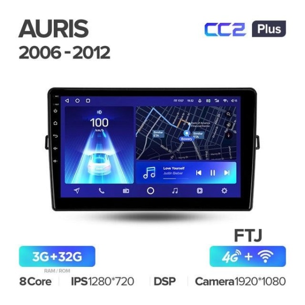 Магнитола Teyes CC2 PLUS 3/32 для Toyota Auris (2006-2012)